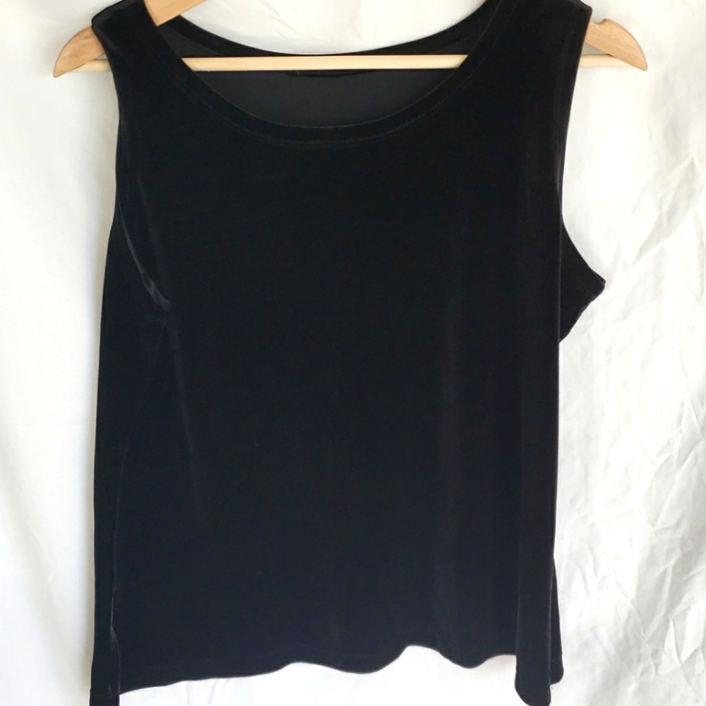 Black velvet tank